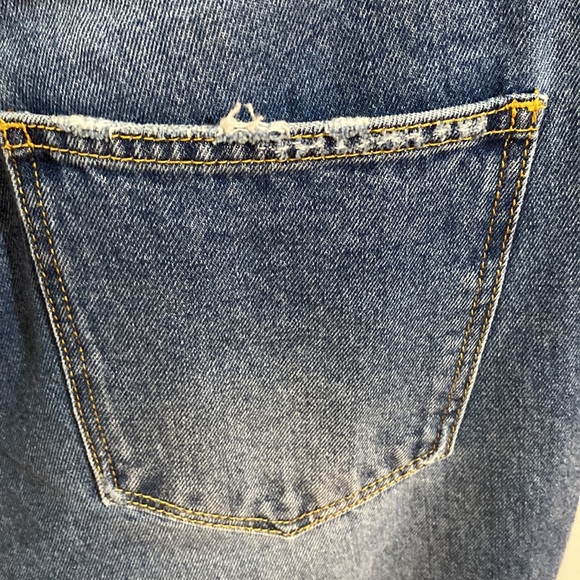 Avec Les Filles High Waisted Mom Jeans Distressed Raw Hems - Picture 8 of 10